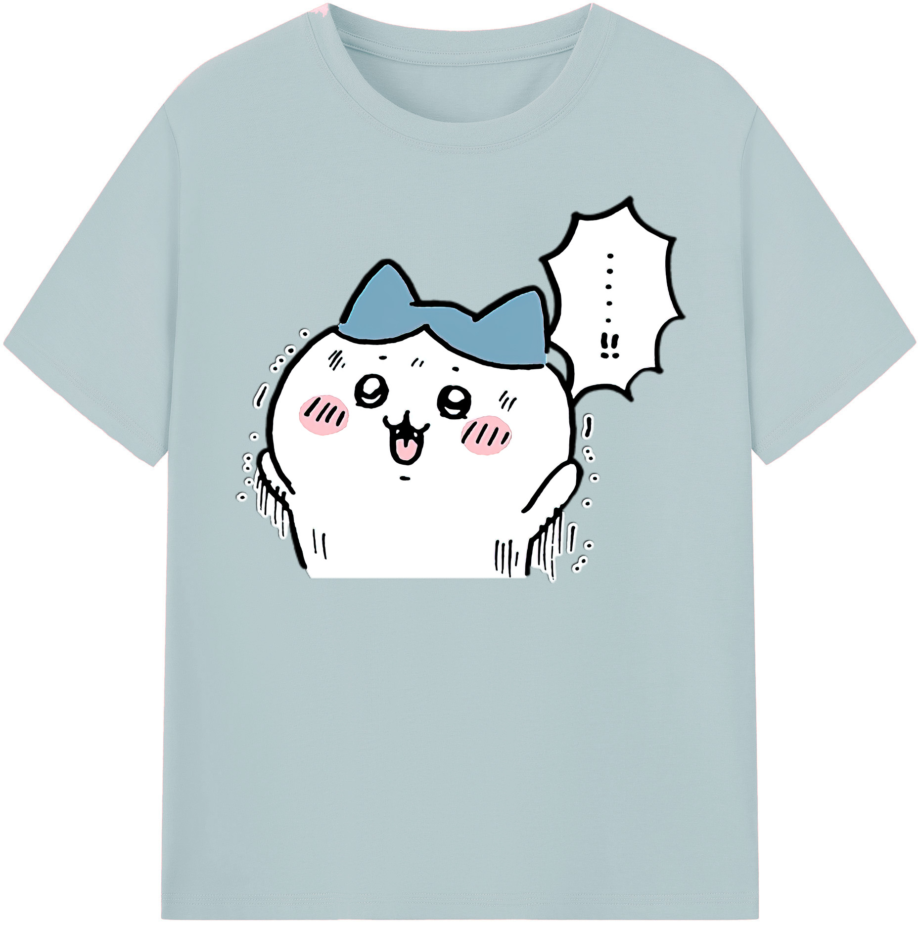 （画像用） ちいかわ ハチワレ Chii-kawa hachiware 綿100％半袖Tシャツ（フロントプリント）